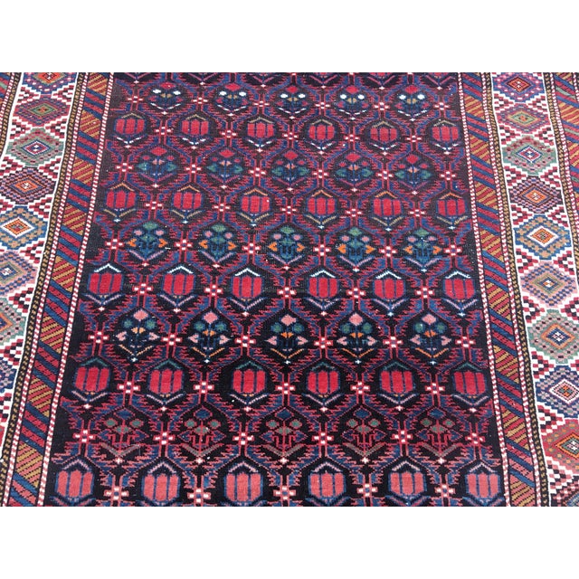 Blue Antique Caucasian Kuba Rug, 1890s For Sale - Image 8 of 17