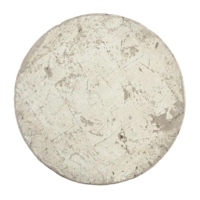 Wood Tuscan Cream Round Side Table 17" For Sale - Image 7 of 10