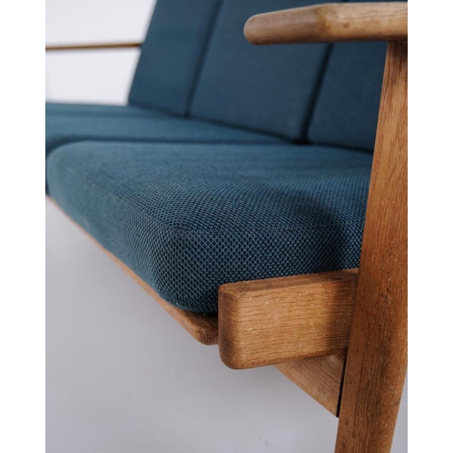 Wood GE-290/3 Three-Seater Sofa in Soap Treated Oak by Hans J. Wegner, 1950s For Sale - Image 7 of 12