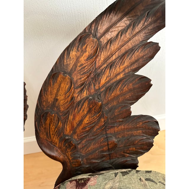 Early 19th Century Antique Hand Carved French Bird Vanity Chair For Sale In Orlando - Image 6 of 11