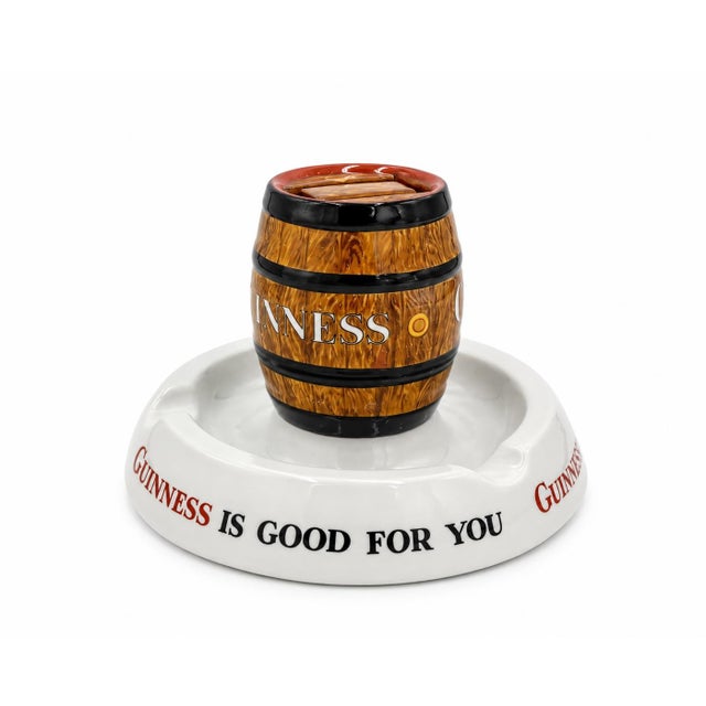 Vintage Guinness Is Good for You Barrel Match Holder Ashtray For Sale - Image 10 of 11