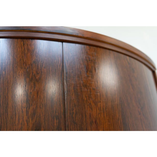 Mid-Century Danish Rosewood Corner Cabinet with Curved Front, 1960s For Sale - Image 16 of 18