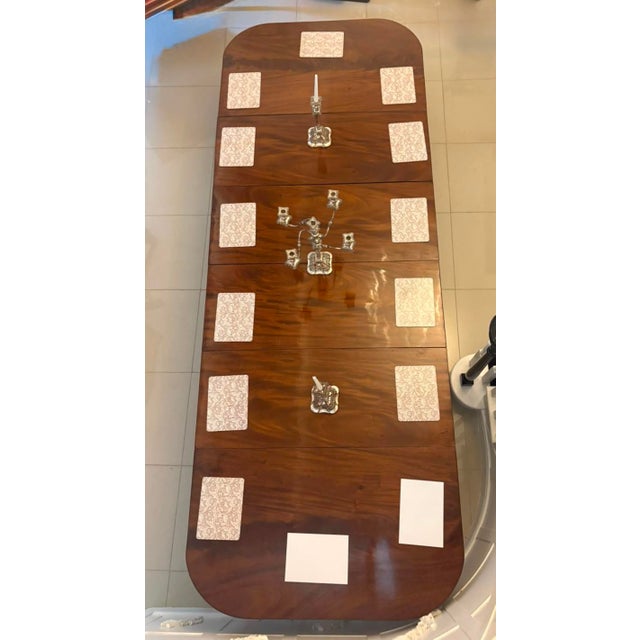 Hollywood Regency Antique Regency 14 Seater Extending Dining Table in Mahogany with 8 Reeded Legs, 1830 For Sale - Image 3 of 18