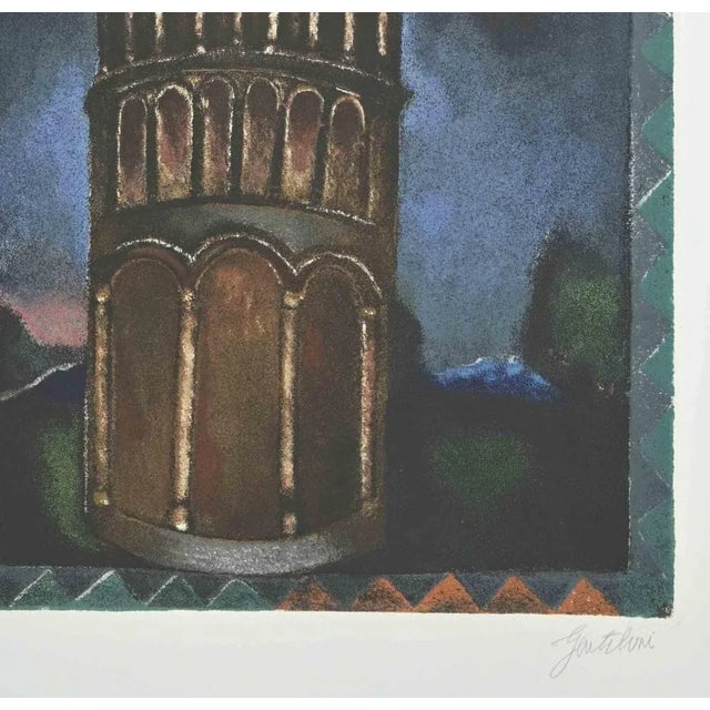 The Tower is an etching and aquatint realized by Franco Gentilini (Italian Painter, 1909-1981) in the 1970s. from the...