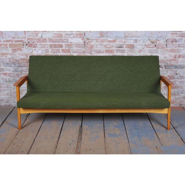 Mid-Century Czech Living Room Set in Beech, 1960s, Set of 3 For Sale - Image 13 of 18