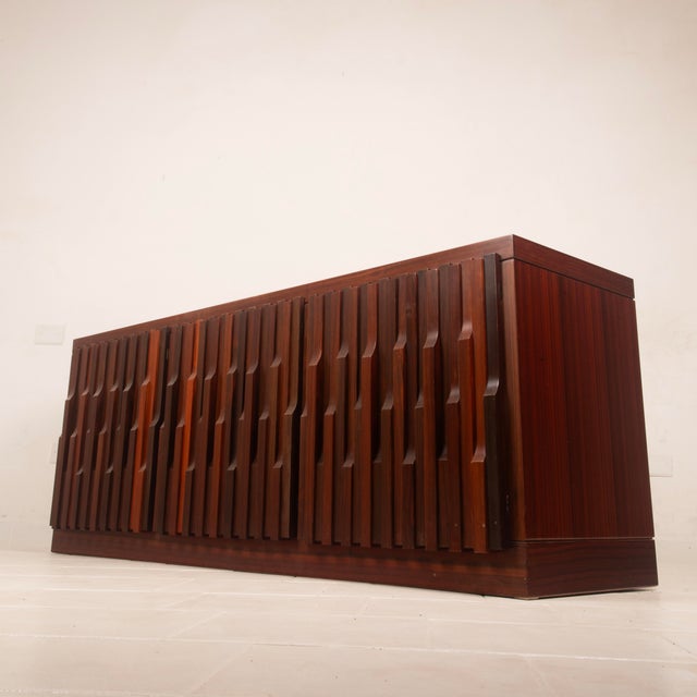 Gaetano Scultura 99 Padouk Wood Sideboard by Luciano Frigerio for Frigerio di Desio For Sale - Image 15 of 18