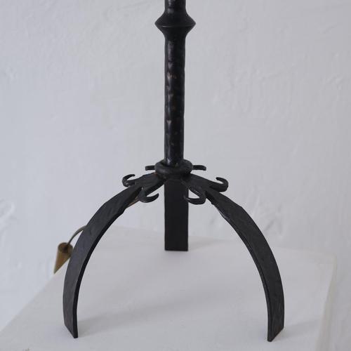 Brutalist Brutalist Wrought Iron Table Lamp, 1970s For Sale - Image 3 of 8