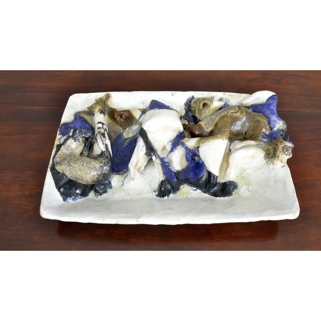 Mid-Century Modern Danish Plate by Jeppe Hagedorn Olsen, 1960s For Sale - Image 3 of 6