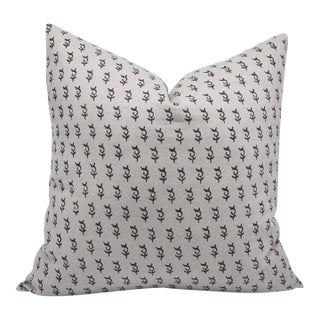 Fabdivine Indian Block Print Cushion Cover 14x14 Inch Pure Linen- Trimab For Sale