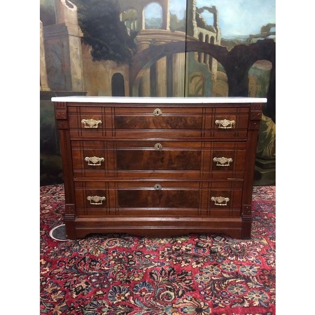 Antique Marble Top Dresser, Victorian Dresser For Sale - Image 4 of 10
