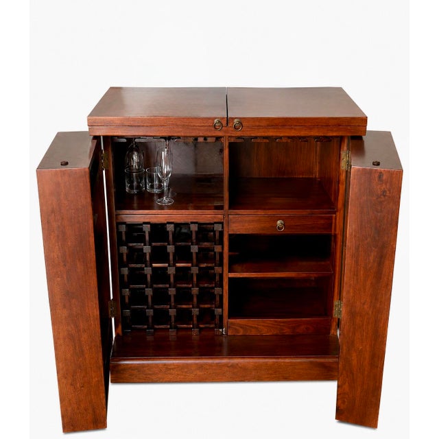 Asian Flip-Top Bar Cabinet For Sale - Image 4 of 15
