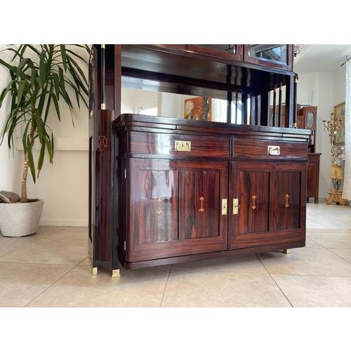 Wood Art Nouveau Credenza Bookcase For Sale - Image 7 of 18