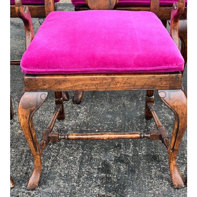 Guy Chaddock Almont Collection French Country Dining Chairs, Set of 8, Carved Wood With Custom Velvet Upholstery For Sale - Image 12 of 12