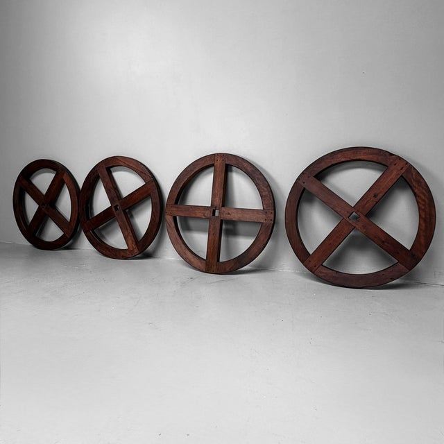 Japanese Wooden Itomaki Winding Wheel, 1920s For Sale - Image 12 of 18