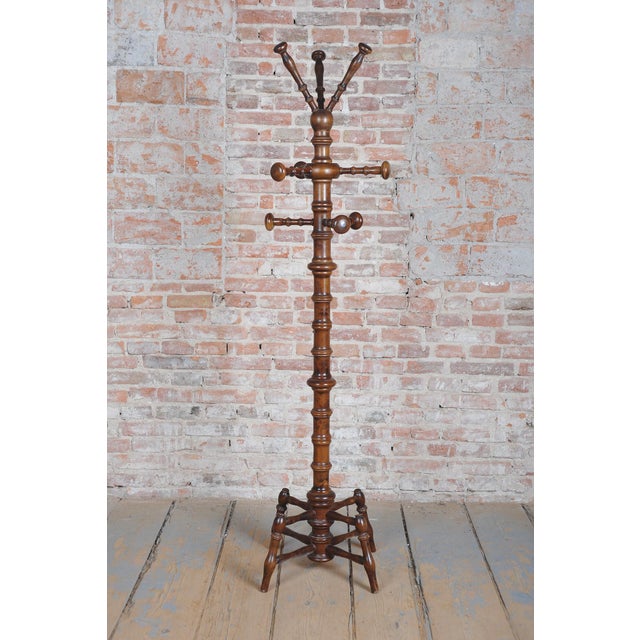 Wood Czech Biedermeier Coat Hanger in Beech, 1890s For Sale - Image 7 of 10