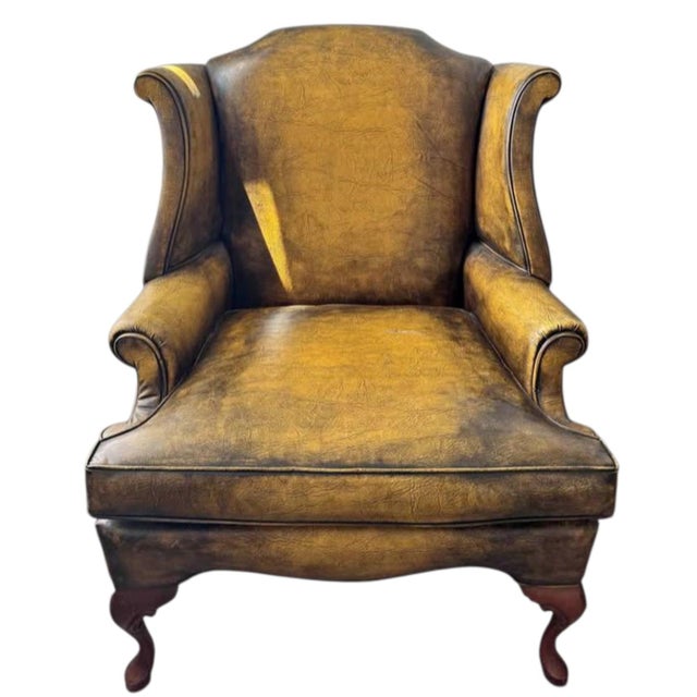 Bronze Elevate Your Space With This Rare Vintage Wingback Chair From the Renowned Douglas Furniture Company. For Sale - Image 8 of 12