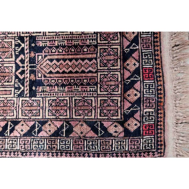1950s Handmade Vintage Afghan Baluch Rug 1.6' X 2.7' For Sale In New York - Image 6 of 10