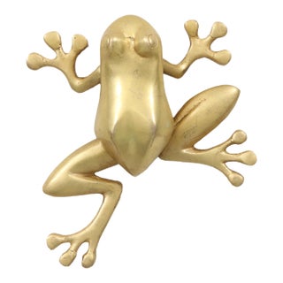 Brass Tree Frog Door Knocker For Sale