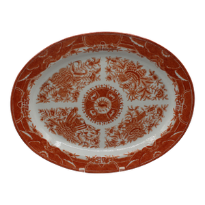1st Quarter 19th Century Chinese Export Orange Fitzhugh Porcelain Platter