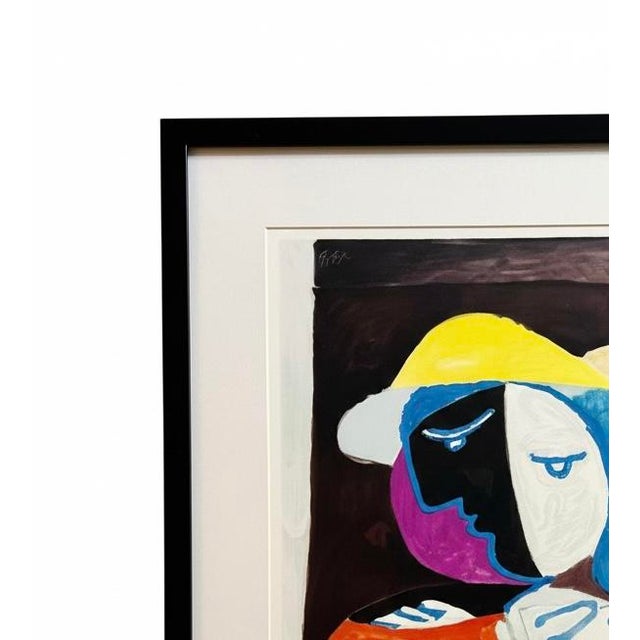 “Femme Au Balcon“ After Pablo Picasso 1983 Stone Lithograph From the Collection of Marina Picasso For Sale In Seattle - Image 6 of 8