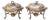 Silver-Plated Metal Chafing Dishes from Lambert London, 1920s, Set of 2 For Sale