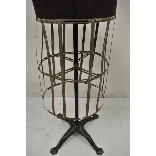 Metal Vintage Acme Adjustable Cast Iron Collapsible Dress Form Mannequin Size A For Sale - Image 7 of 10