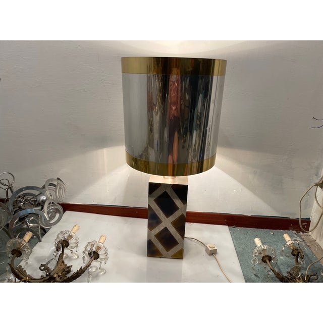 Brass and Chrome Table Lamps from Noel B. C., Italy, 1970s, Set of 2 For Sale - Image 13 of 14