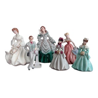 Pasadena Vintage Victorian Florence Ceramics Figurines Collection For Sale