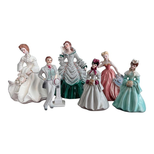 Pasadena Vintage Victorian Florence Ceramics Figurines Collection For Sale