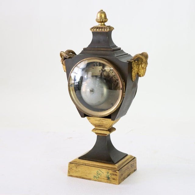Bronze Antique Lefèvre DeBelle French Empire Ebonized & Gilt Bronze Mantle Clock C1820 For Sale - Image 8 of 10
