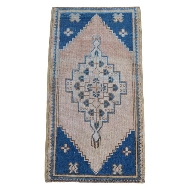 Hand Knotted Door Mat, Entryway Rug, Bath Mat, Kitchen Decor, Small Rug, Turkish Rug - 1′11″ × 3′7″ For Sale - Image 4 of 13