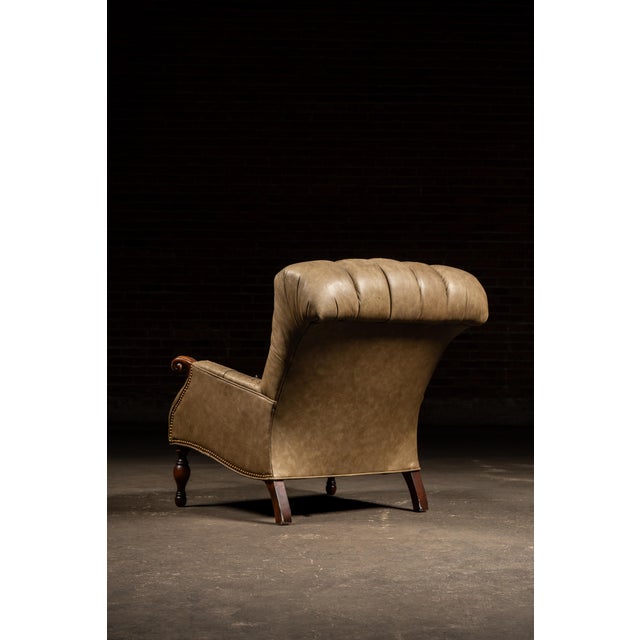 Vintage Tufted Sleepy Hollow Armchair in Beige For Sale - Image 4 of 14