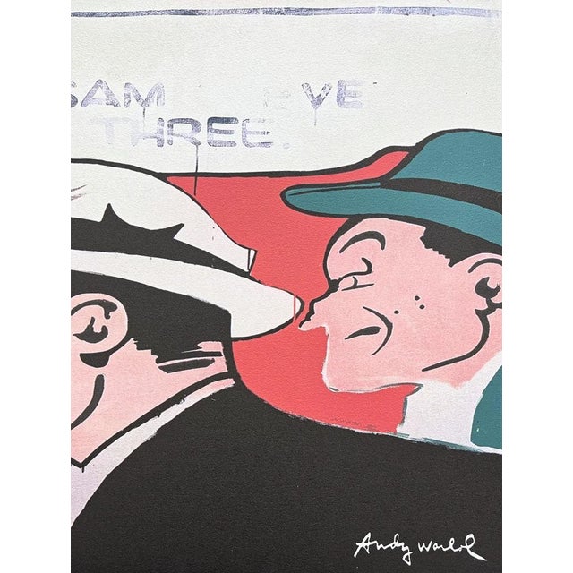 Andy Warhol (after) "Dick Tracy" print, size 60 x 60 cm, plate signed bottom right, numbered with pencil on heavy paper,...