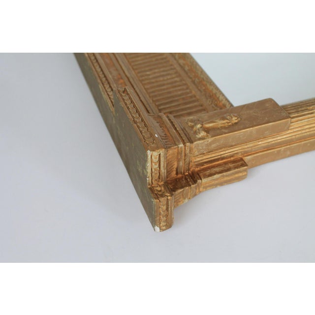 Wood Vintage Neoclassical Empire-Style Rectangular Wall Mirror For Sale - Image 7 of 13