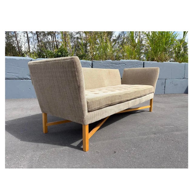Designer Sofa With X-Base Stretcher For Sale - Image 10 of 16
