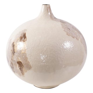 Petrini Tuscan Small Round Iron Vase For Sale