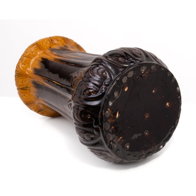 214 Antique Art Pottery Majolica Art Nouveau Umbrella Stand McCoy Roseville Weller For Sale - Image 14 of 14