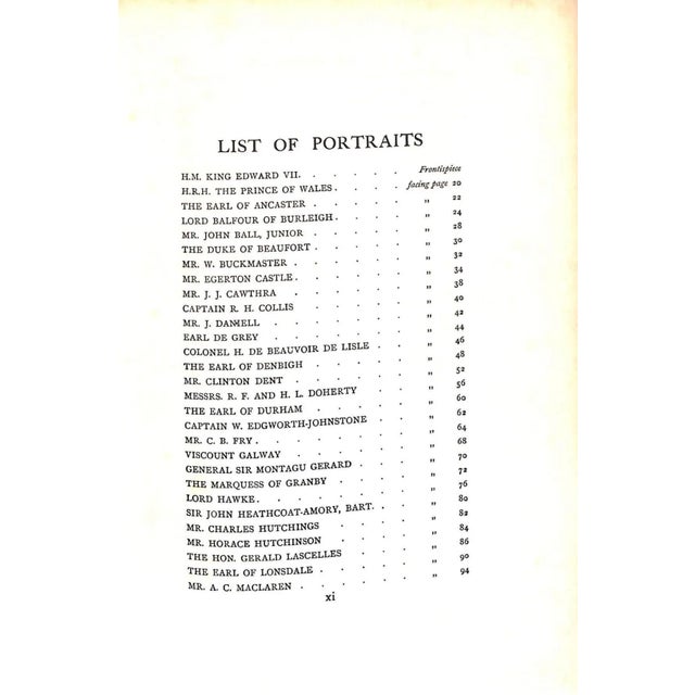 "Fifty Leaders of British Sport: A Series of Portraits" 1904 Elliott, Ernest C. For Sale - Image 12 of 15