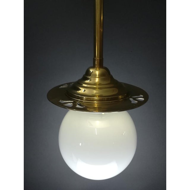 Metal Viennese Pendant Lamp, 1920s For Sale - Image 7 of 11