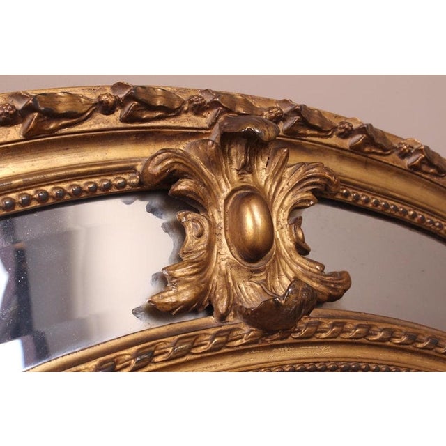 Glass Victorian Giltwood Oval Marginal Plate Mirror For Sale - Image 7 of 11