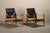 Set of Safari Chairs in Black Leather and Ash by Kaare Klint for Rud Rasmussen For Sale - Image 5 of 18