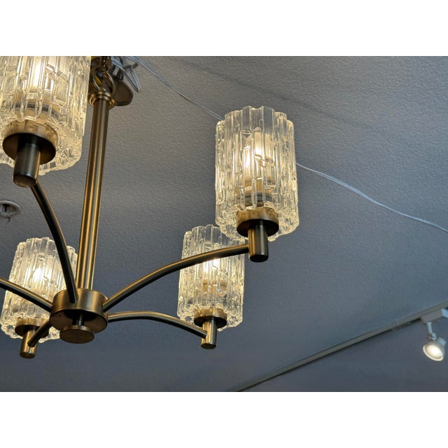 Contemporary Possini Euro Icelight Chandelier For Sale - Image 3 of 11