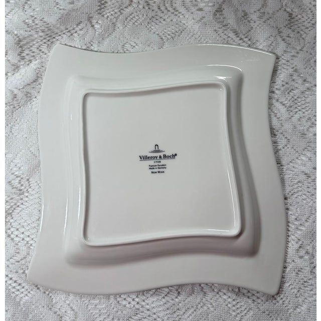 Modern Villeroy & Boch “New Wave Caffe” Square Dinner Plates - Set of 2 For Sale - Image 3 of 5