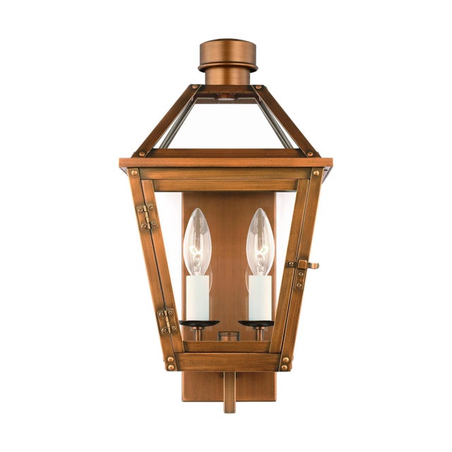 2020s Chapman & Myers by Visual Comfort Studio Hyannis Small Wall Lantern, Natural Copper For Sale - Image 5 of 5