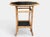 1970s Vintage Coastal Bamboo Octagonal End Table With Black Inset Shelves For Sale - Image 5 of 18