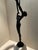 Black Modern Abstract Figural Sculptural Candleholders - Pair on White Stone Bases For Sale - Image 8 of 10
