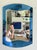 A fantastic and chic Italian art glass mirror in the distinct manner of Fontana Arte'. The bursting blue outer reflector...