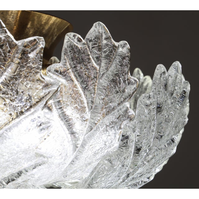 Glass 1980s Verona, Luxury Italian Murano Glass Ceiling Light or Flush Mount For Sale - Image 7 of 12