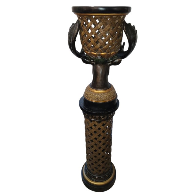 Majestic Rare Moose Pedestal Urn For Sale - Image 11 of 12