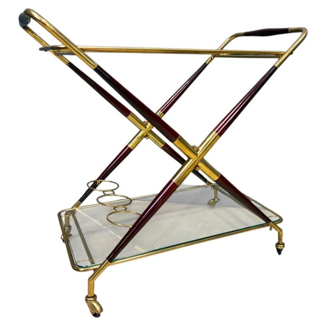 Vintage Italian Serving Trolley by Cesare Lacca, 1950s For Sale - Image 12 of 12
